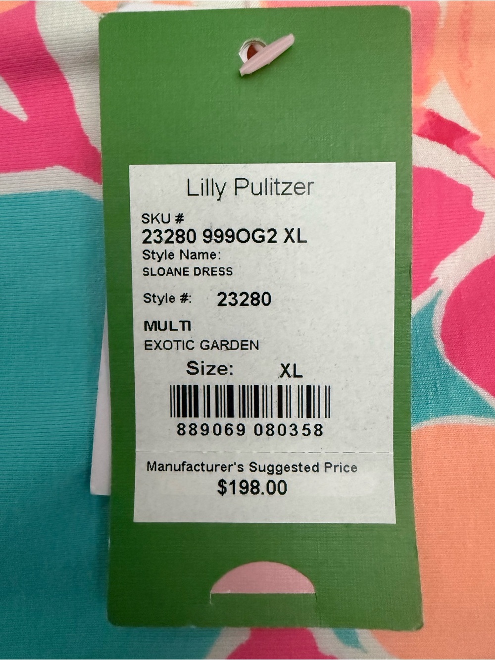 Lilly Pulitzer Sloane Dress Exotic Garden NWT XL - Picture 15 of 16
